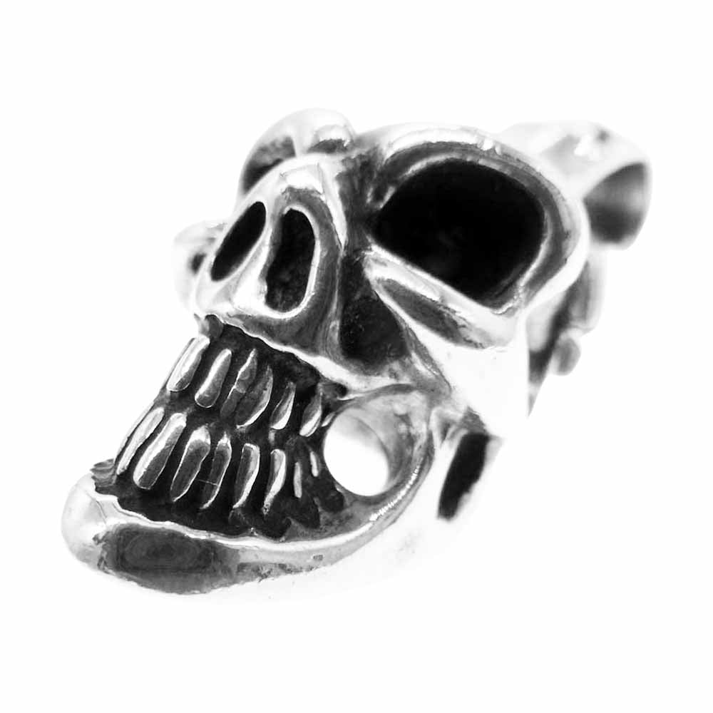 BILL WALL LEATHER ビルウォールレザー GOOD LUCK SKULL グッドラック スカル ネックレス ペンダント トップ シルバー系【中古】