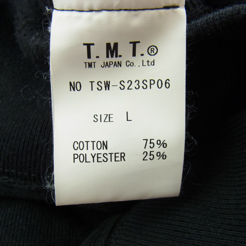 TMT ティーエムティー TSW-S23SP06 REVERSE WEAVE SWEAT SHIRTS リバースウィーブ スウェット トレーナー ブラック系 L【中古】
