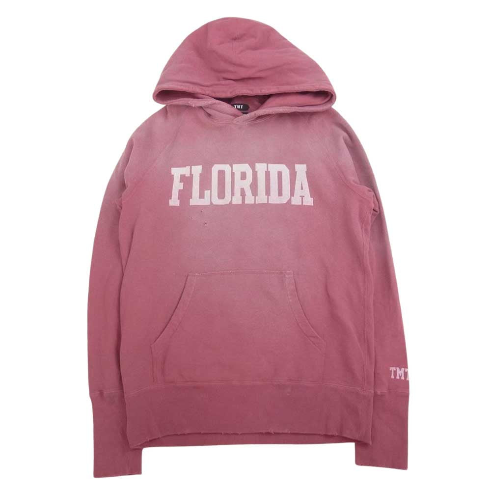 TMT ティーエムティー TSW-F2103 FLORIDA CALIFORNIA COTTON HOODIE USED加工 プルオーバー パーカー ピンク系 L【中古】
