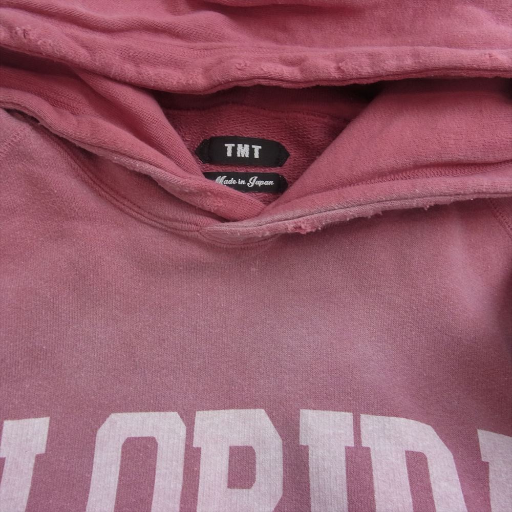 TMT ティーエムティー TSW-F2103 FLORIDA CALIFORNIA COTTON HOODIE USED加工 プルオーバー パーカー ピンク系 L【中古】