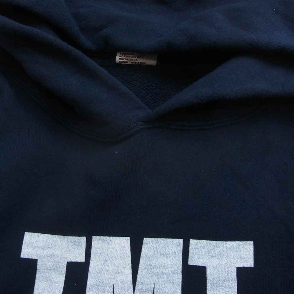 TMT ティーエムティー TMT YOURS プリント プルオーバー パーカー NAVY ネイビー系 L【中古】