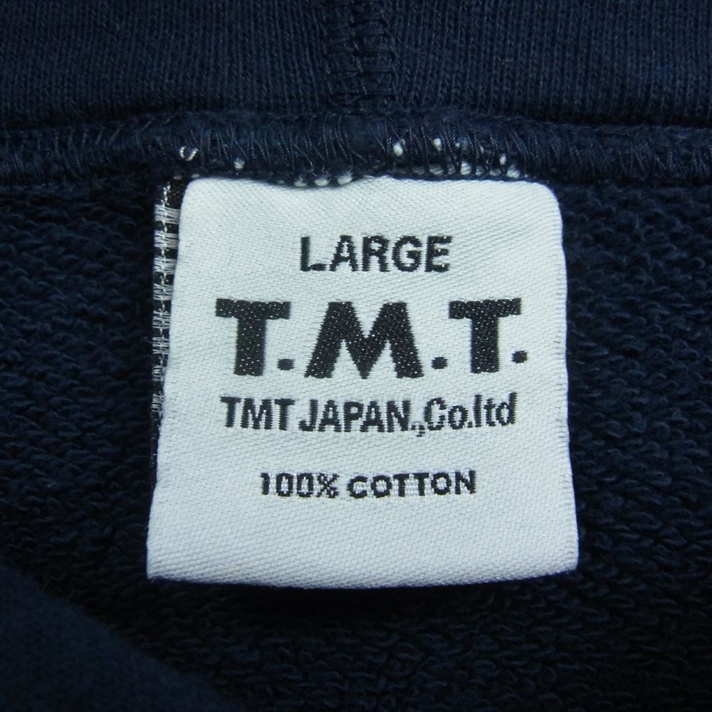 TMT ティーエムティー TMT YOURS プリント プルオーバー パーカー NAVY ネイビー系 L【中古】