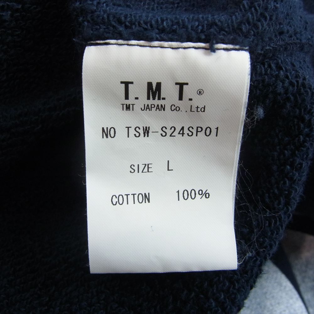TMT ティーエムティー TMT YOURS プリント プルオーバー パーカー NAVY ネイビー系 L【中古】