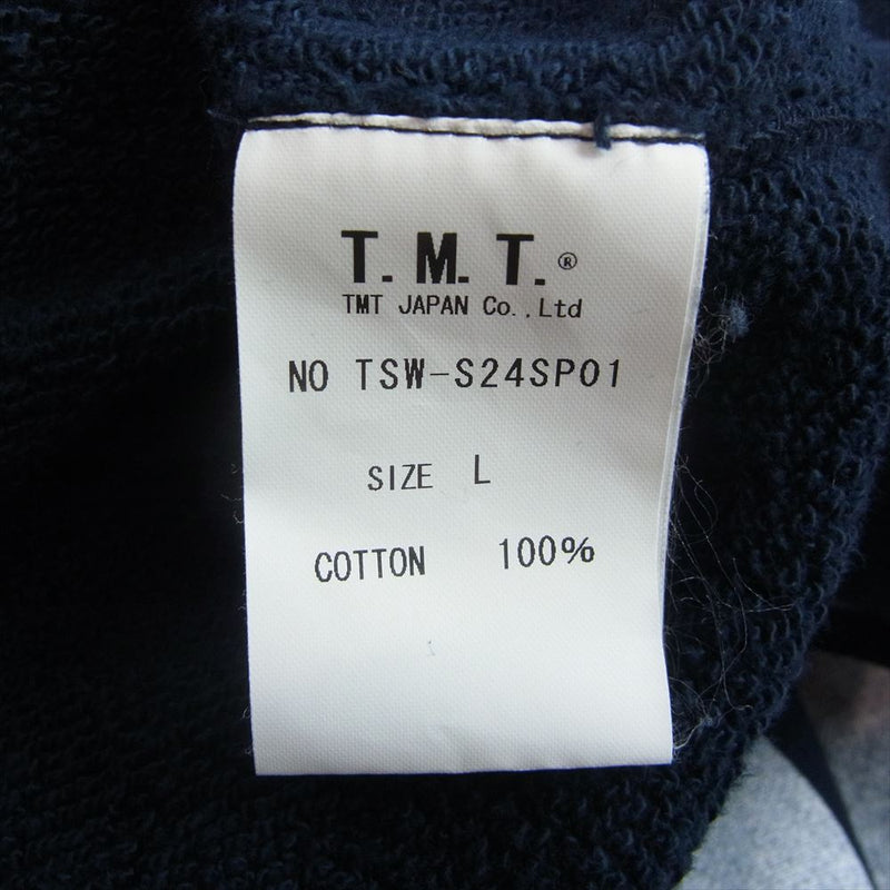 TMT ティーエムティー TMT YOURS プリント プルオーバー パーカー NAVY