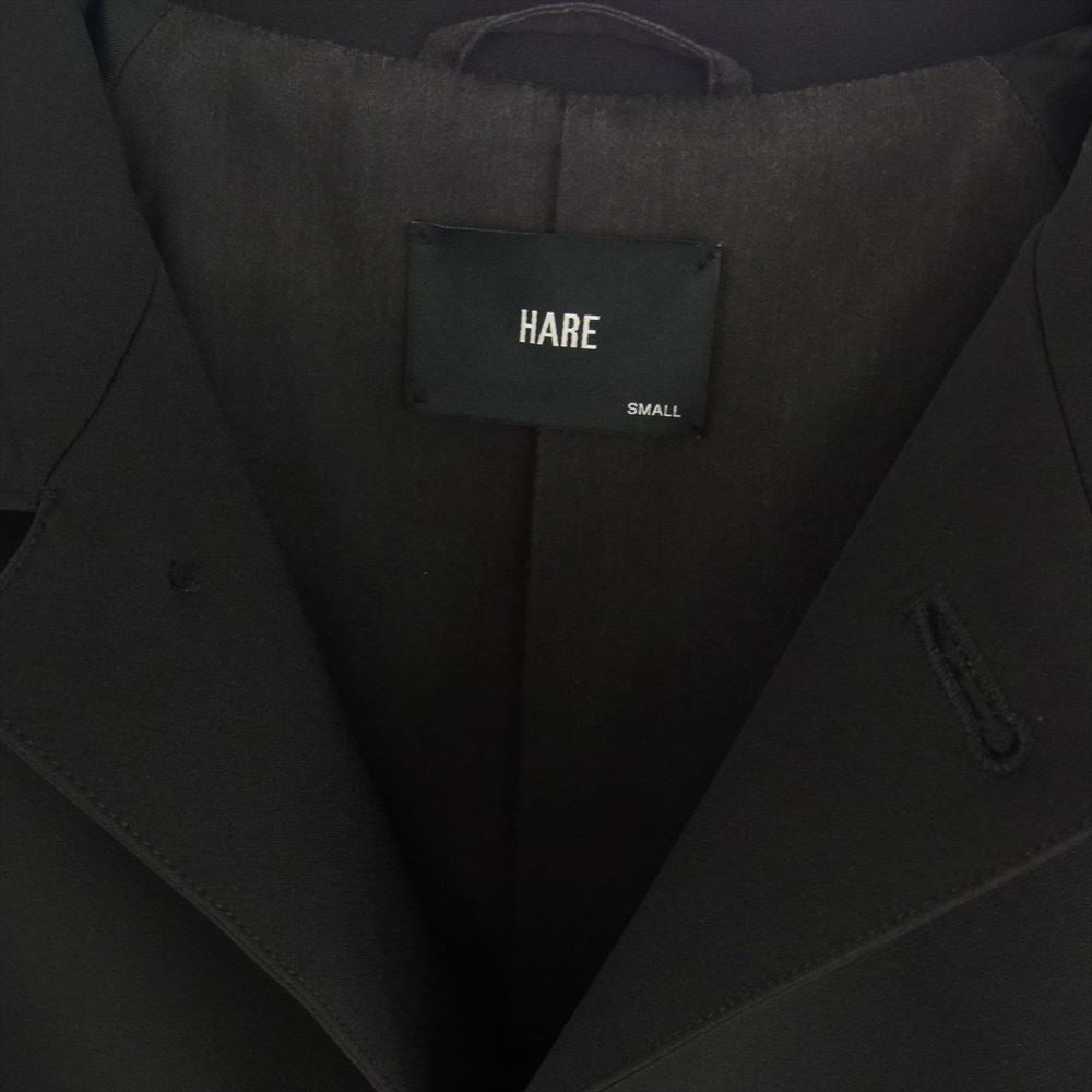 HARE ハレ ドルマンスリーブ ビッグ ステンカラー コート ブラック系 S【中古】