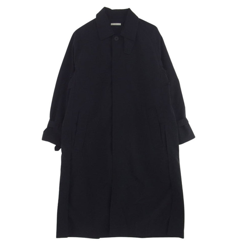 ウィム NYLON WASHER SIDE SLIT LOOSE COAT ステンカラー コート ネイビー系 M【中古】