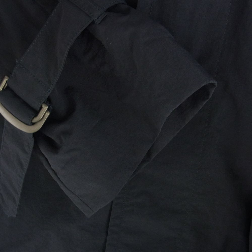 ウィム NYLON WASHER SIDE SLIT LOOSE COAT ステンカラー コート ネイビー系 M【中古】