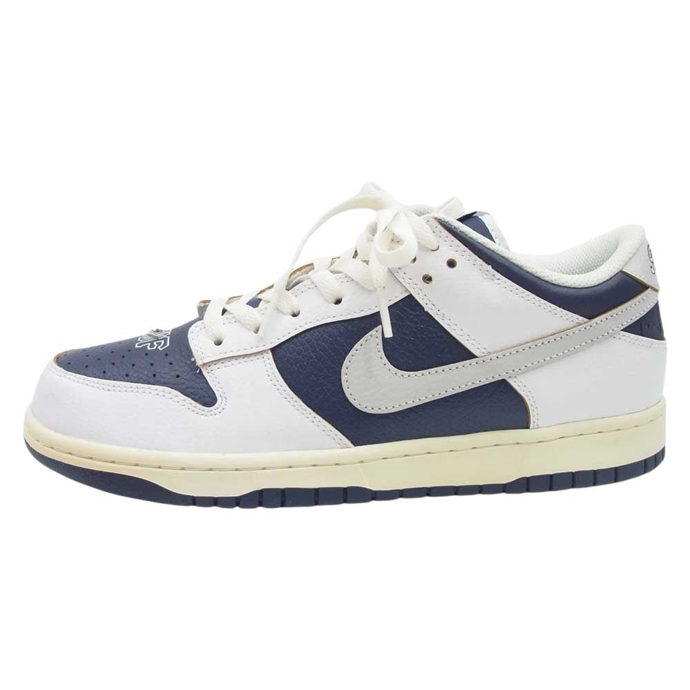 NIKE ナイキ FD8775-100 HUF × Nike SB Dunk Low ハフ ダンクロー ローカット スニーカー ホワイト系 ネイビー系 28cm【美品】【中古】