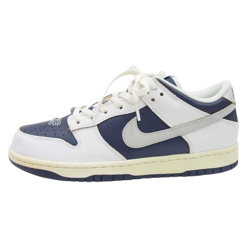 NIKE ナイキ FD8775-100 HUF × Nike SB Dunk Low ハフ ダンクロー ローカット スニーカー ホワイト系 ネイビー系 28cm【美品】【中古】