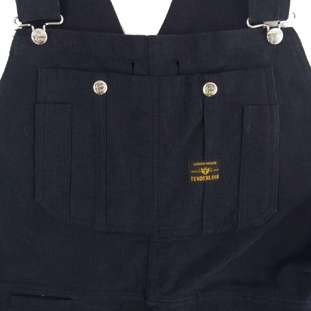 TENDERLOIN テンダーロイン T-OVERALLS OVERALL オーバーオール ツナギ コーデュロイ サロペット ネイビー系 L【中古】