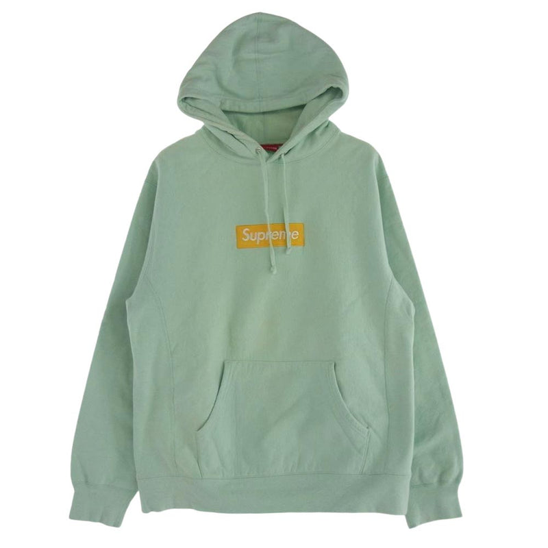 Supreme シュプリーム 17AW Box Logo Hooded Sweatshirt ボックスロゴ フーデット スウェット プルオーバー パーカー ライトブルー系 XL【中古】