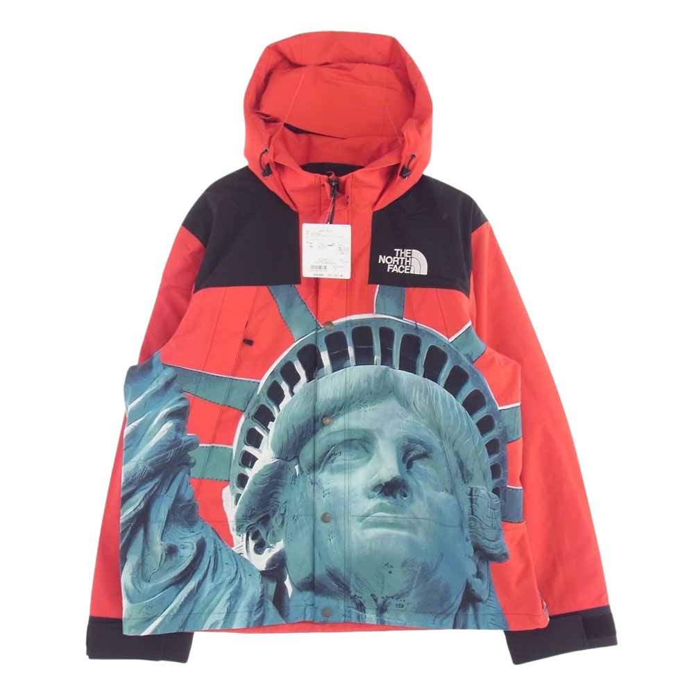 Supreme シュプリーム × THE NORTH FACE ノースフェイス 19AW NP61902I Statue of Liberty Mountain Jacket ノースフェイス スタチュー オブ リバティ マウンテン ジャケット レッド系 L【新古品】【未使用】【中古】