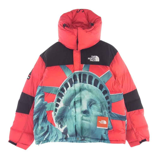 Supreme シュプリーム × THE NORTH FACE ノースフェイス 19AW ND91901I Statue of Liberty Baltoro Jacket バルトロ ジャケット レッド系 L【新古品】【未使用】【中古】