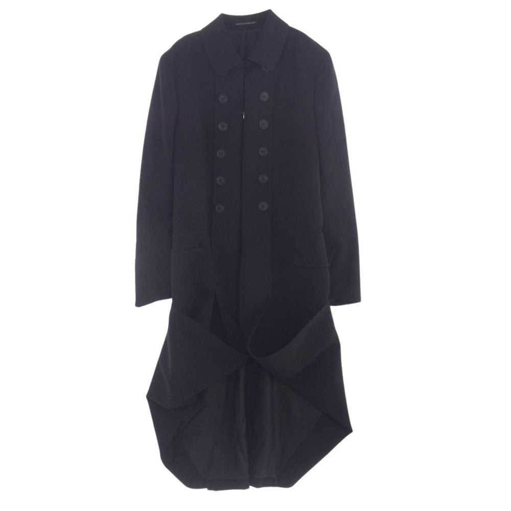 Yohji Yamamoto ヨウジヤマモト 19SS HC-J31-100 ウールキャバジン ナポレオン ロング コート 2【中古】