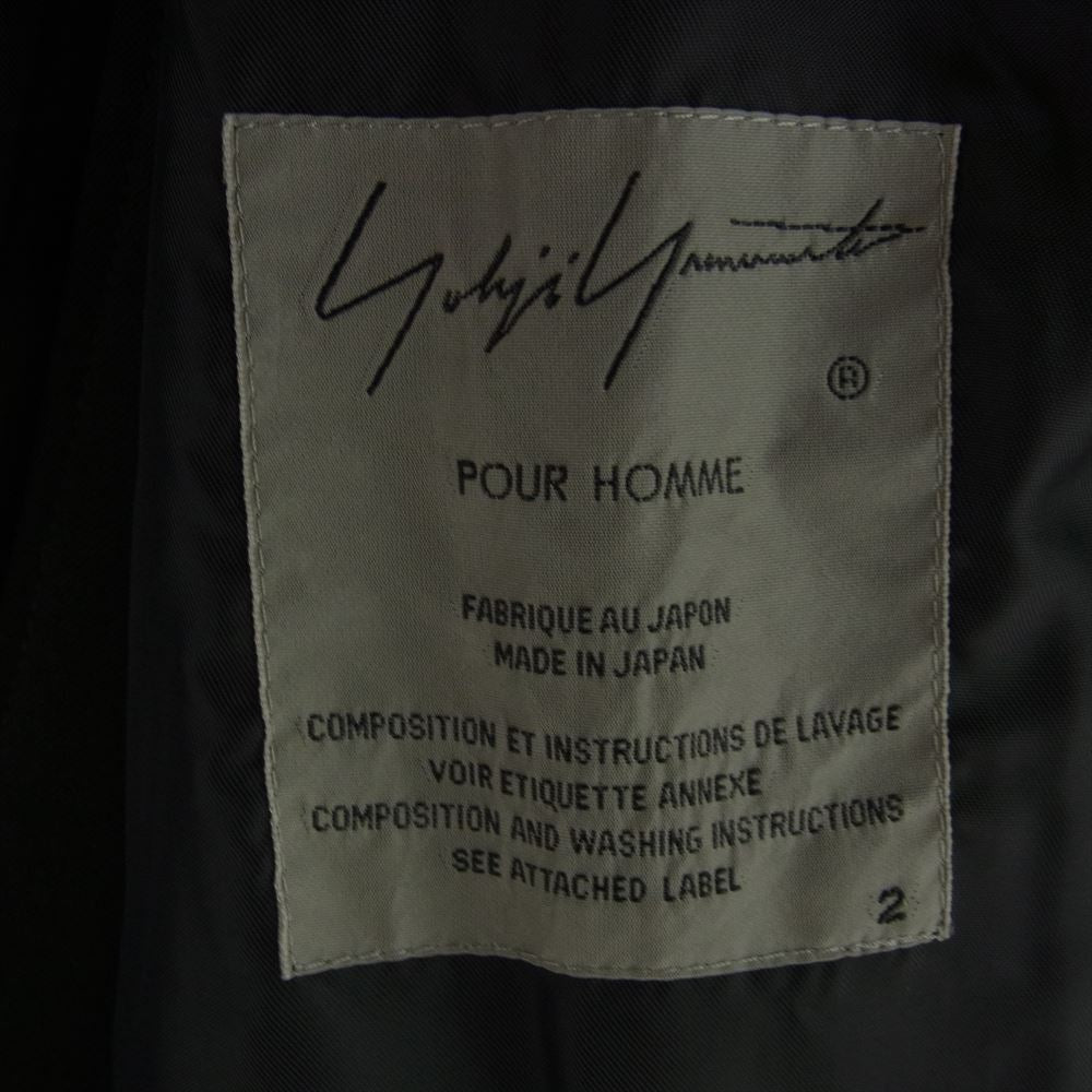 Yohji Yamamoto ヨウジヤマモト 19SS HC-J31-100 ウールキャバジン ナポレオン ロング コート 2【中古】