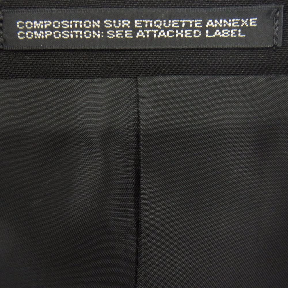Yohji Yamamoto ヨウジヤマモト 18AW HV-J45-828 LOOK1 ウール シワギャバジン 左ゴージZIP2重 ムラ染インナーベスト レイヤードデザイン ヒューマンフェイス ハンドメイド ジャケット ブラック系 2【中古】
