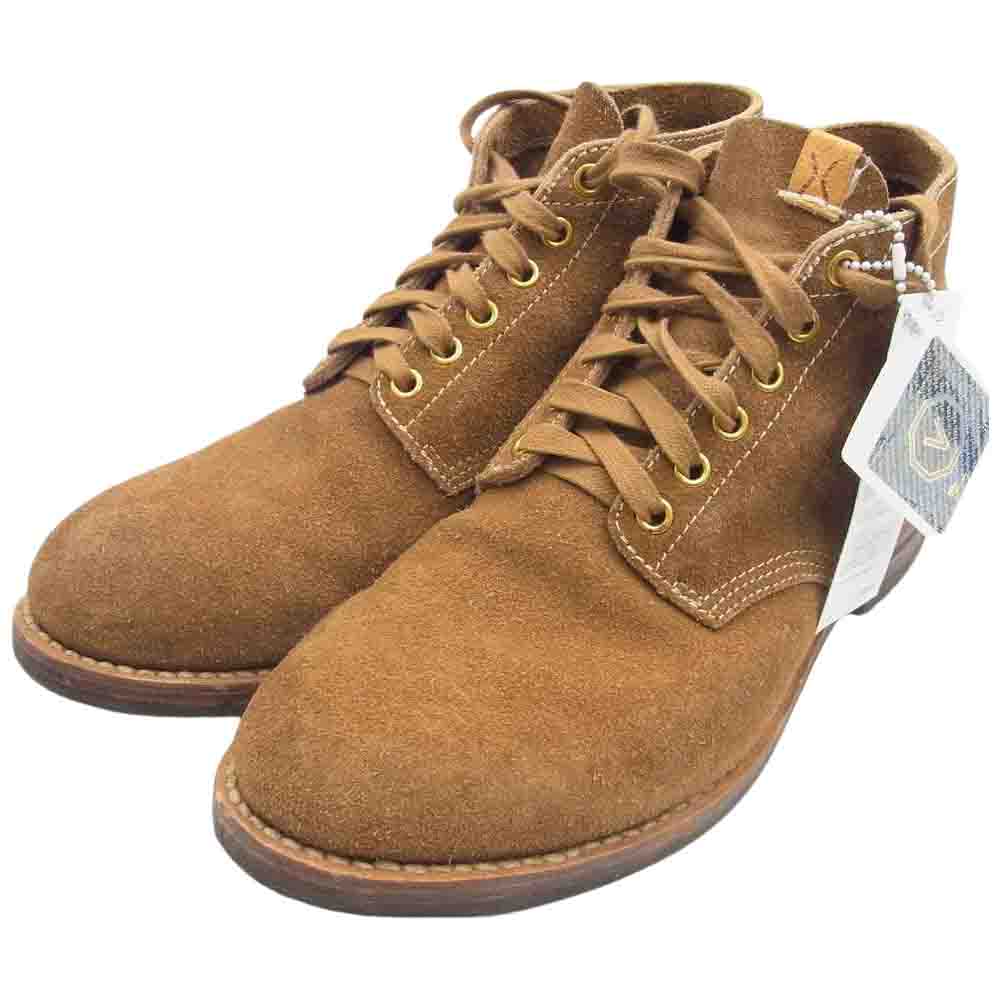 VISVIM ビズビム BRIGADIER BOOTS MID FOLK ブリガディア ブーツ ミッド フォーク スウェード レザー ブーツ ブラウン系 US 9.5【中古】