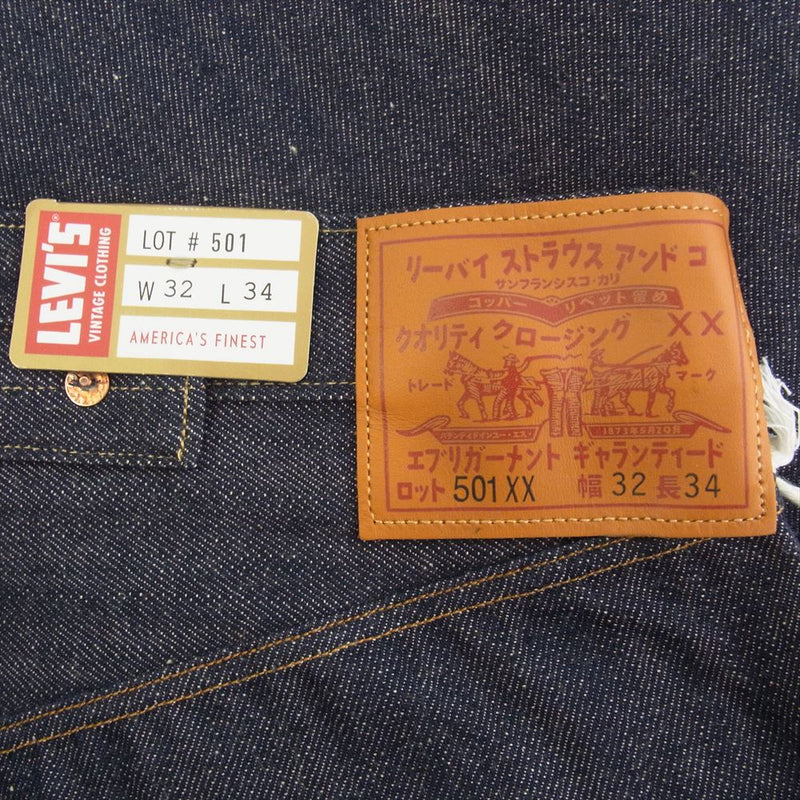 Levi's リーバイス 800本限定 VINTAGE CLOTHING LVC 1922 501XX KATAKANA カタカナ デニム パンツ インディゴブルー系 3234【新古品】【未使用】【中古】