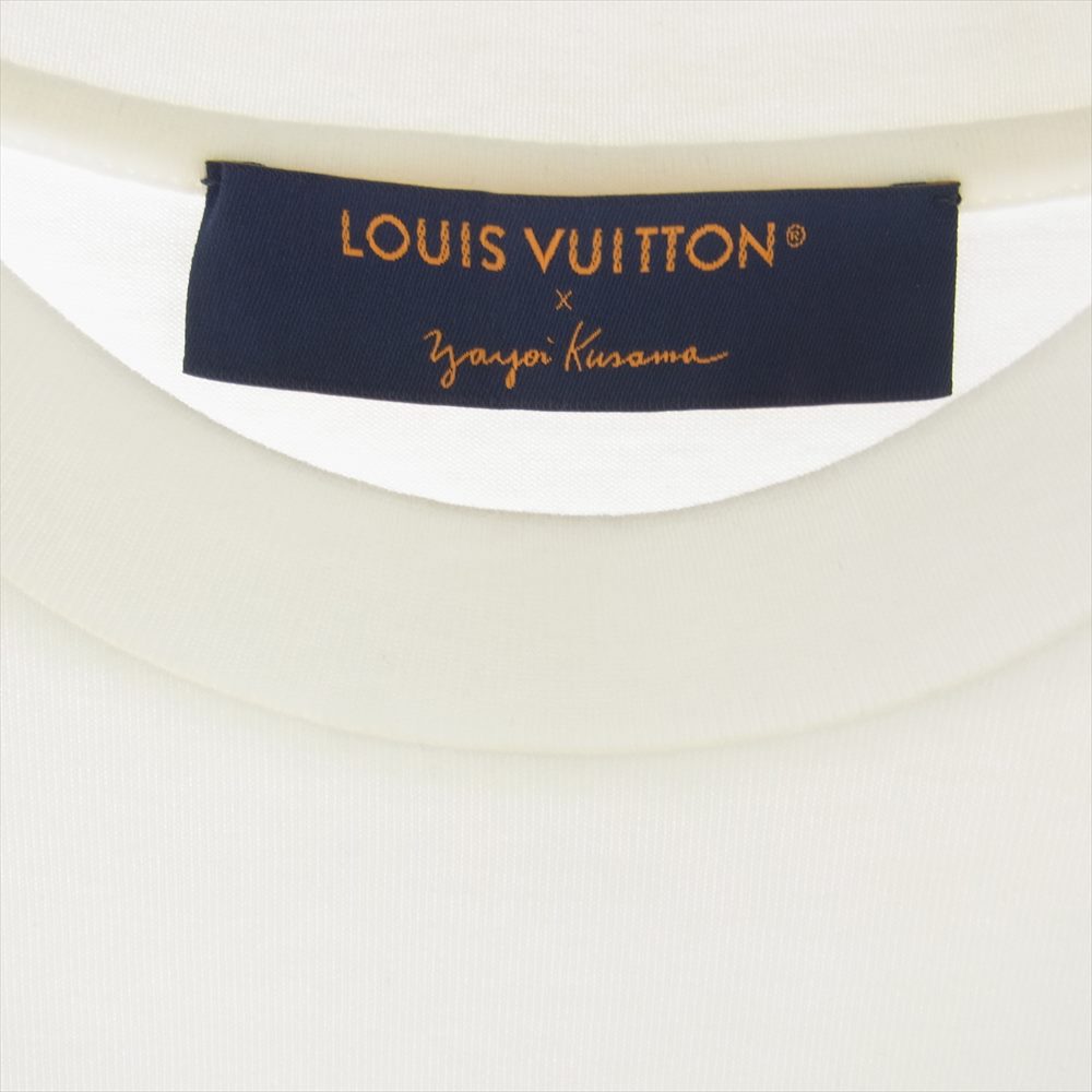 LOUIS VUITTON ルイ・ヴィトン 23ss HOY37W × 草間彌生 サイケデリック フラワー クルーネック 半袖 Tシャツ ホワイト系 S【中古】