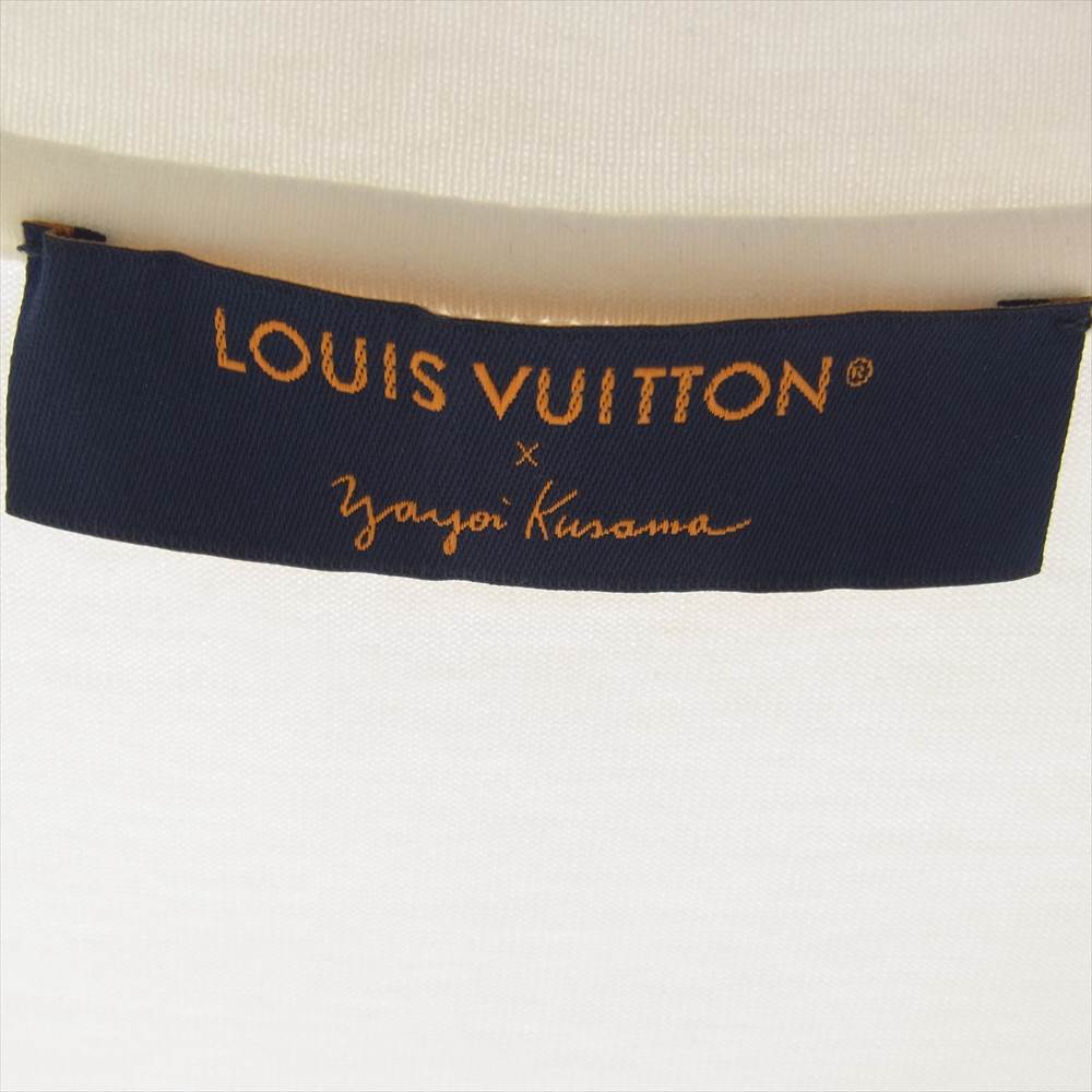 LOUIS VUITTON ルイ・ヴィトン 23ss HOY37W × 草間彌生 サイケデリック フラワー クルーネック 半袖 Tシャツ ホワイト系 S【中古】