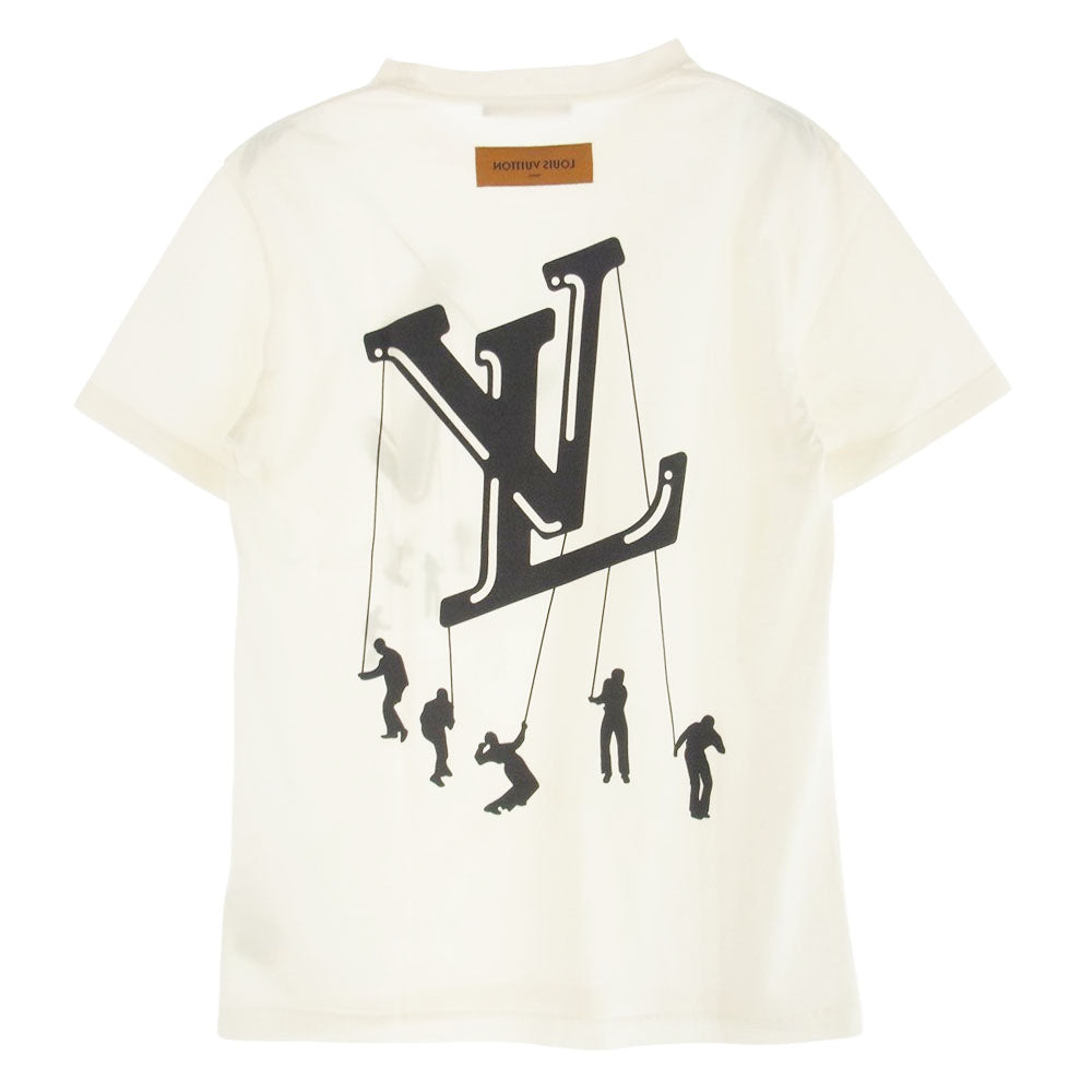 LOUIS VUITTON ルイ・ヴィトン 21ss HKY86W インサイドアウト フロウティング プリント 半袖 Tシャツ ホワイト系 L【中古】