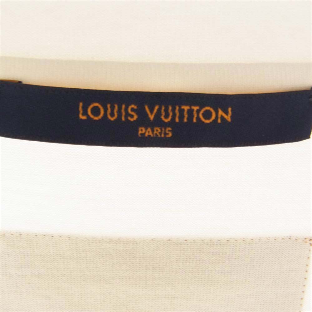 LOUIS VUITTON ルイ・ヴィトン 21ss HKY86W インサイドアウト フロウティング プリント 半袖 Tシャツ ホワイト系 L【中古】