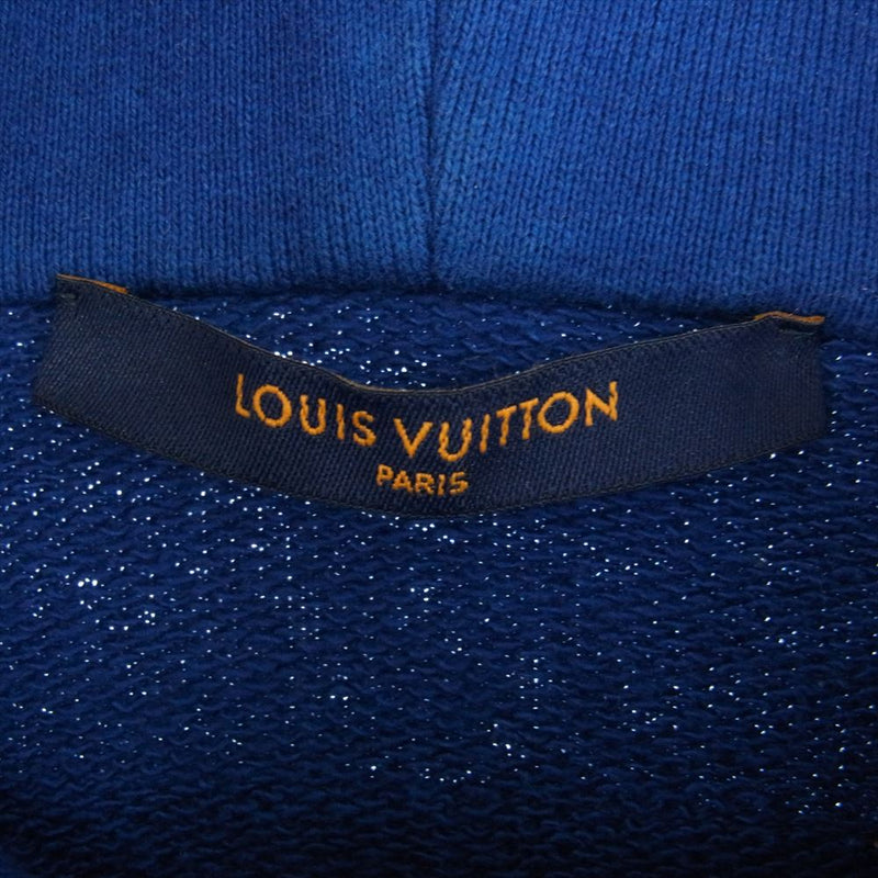 LOUIS VUITTON ルイ・ヴィトン 22ss HMY74W タイダイ染め プルオーバー パーカー ブルー系 L【中古】