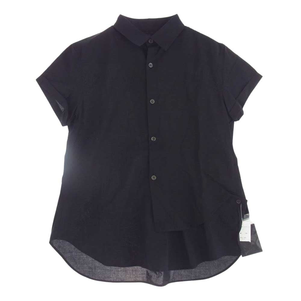 Y's Yohji Yamamoto ワイズ ヨウジヤマモト YX-B06-030 コットン 半袖 シャツ ブラック系 1【中古】