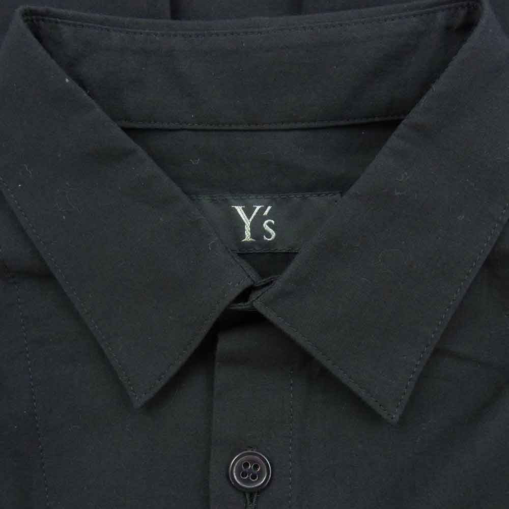 Y's Yohji Yamamoto ワイズ ヨウジヤマモト YX-B06-030 コットン 半袖 シャツ ブラック系 1【中古】