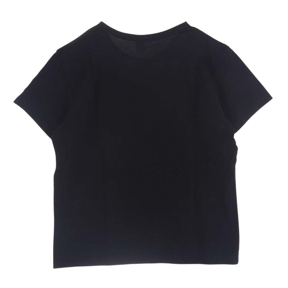 Y's Yohji Yamamoto ワイズ ヨウジヤマモト YD-T25-577 フロント プリント コットン 半袖 Ｔシャツ ブラック系 2【美品】【中古】