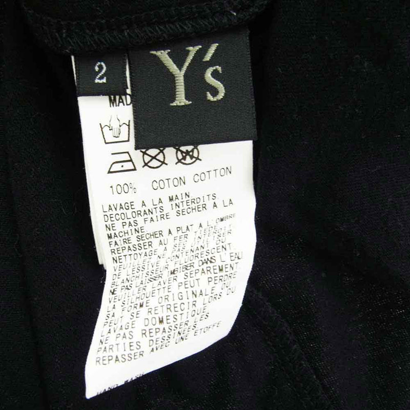 Y's Yohji Yamamoto ワイズ ヨウジヤマモト YS-T20-068 フロント グラフィック プリント オーバーサイズ コットン 半袖 Ｔシャツ ブラック系【中古】