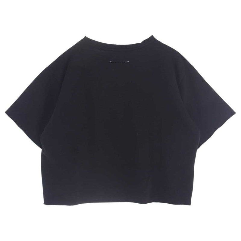 MAISON MARGIELA メゾンマルジェラ 20SS S32GU0133 MM6 エムエムシックス ロゴ スウェットクルーネック 半袖 クルーネック Tシャツ ブラック系 S【中古】