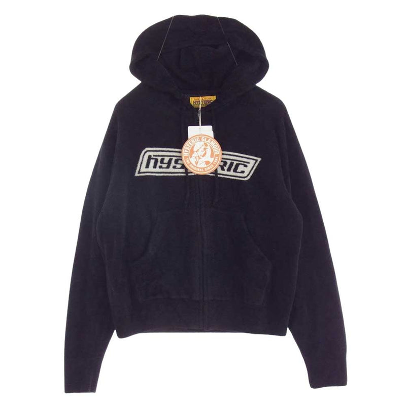 HYSTERIC GLAMOUR ヒステリックグラマー 01231ND01 VIXEN GIRLジャカード パーカー ブラック系 FREE【極上美品】【中古】