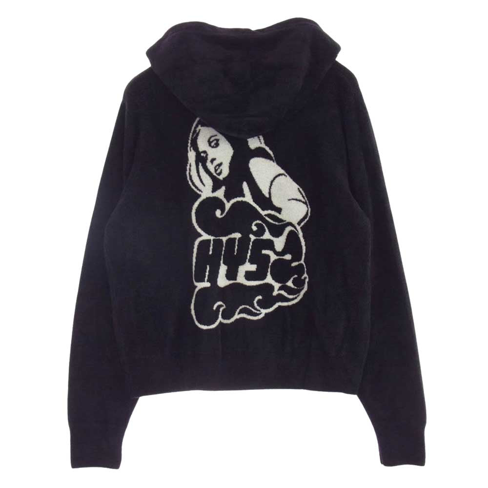 HYSTERIC GLAMOUR ヒステリックグラマー 01231ND01 VIXEN GIRLジャカード パーカー ブラック系 FREE【極上美品】【中古】