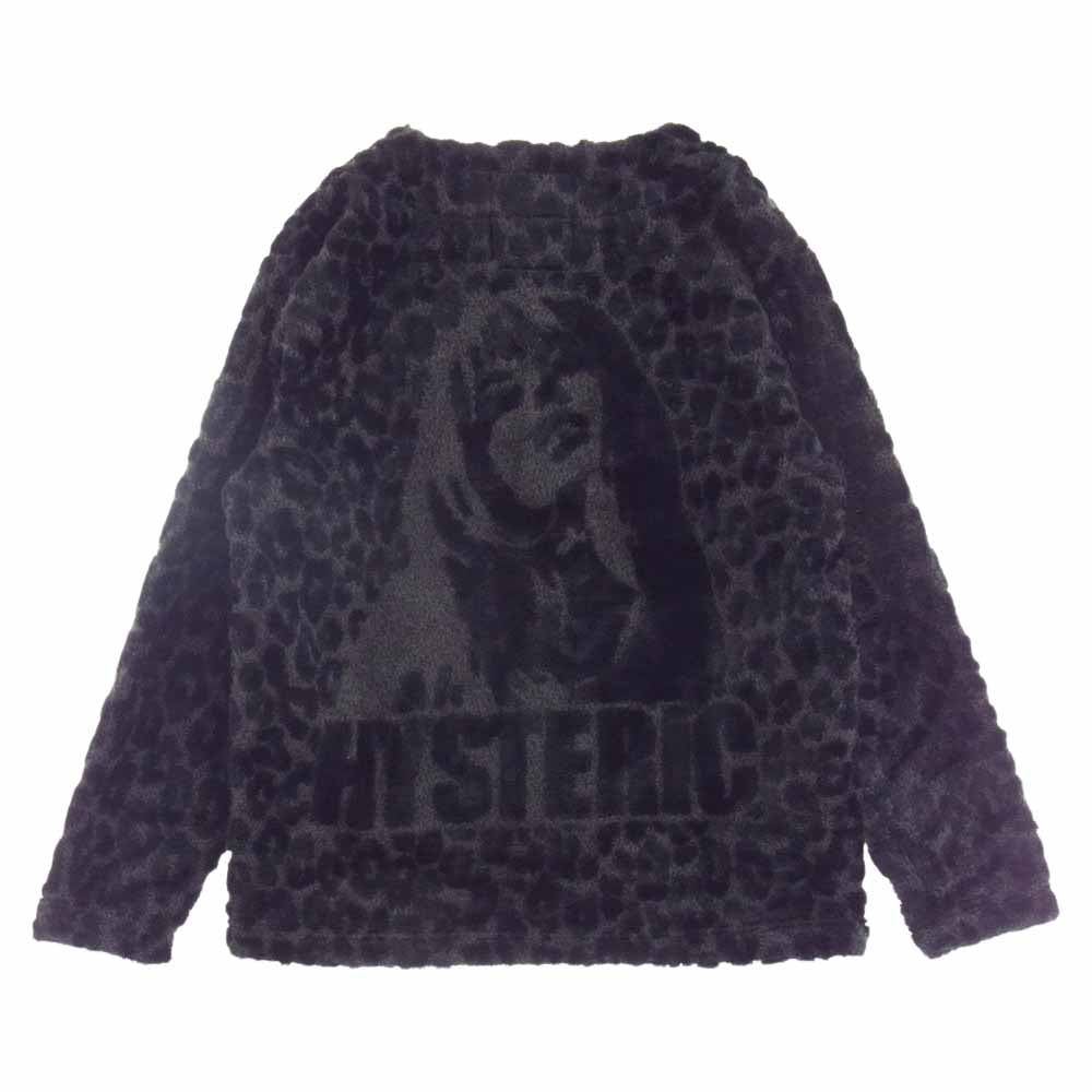 HYSTERIC GLAMOUR ヒステリックグラマー 22AW 02223CD02 LEOPARD柄 ジャカード カーディガン ジャケット ブラック系 M【美品】【中古】