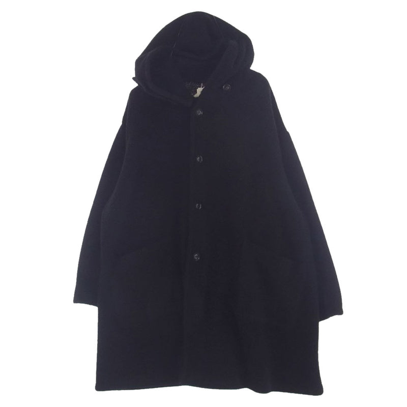 Y's Yohji Yamamoto ワイズ ヨウジヤマモト 24SS YC-T15-964 WOOL BREND PILE HOODED COAT ウールブレンド パイル フーデッド コート ブラック系 2【美品】【中古】