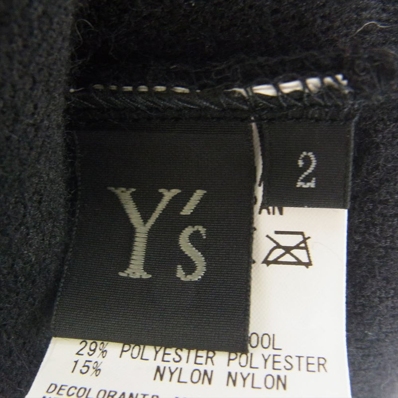 Y's Yohji Yamamoto ワイズ ヨウジヤマモト 24SS YC-T15-964 WOOL BREND PILE HOODED COAT ウールブレンド パイル フーデッド コート ブラック系 2【美品】【中古】