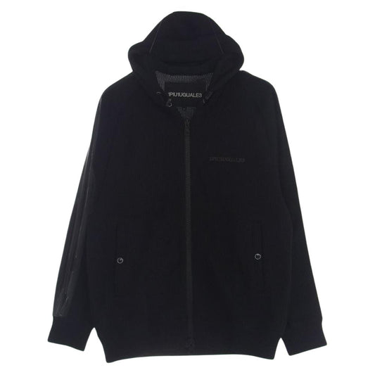1piu1uguale3 ウノピュウノウグァーレトレ サイドライン ジップ アップ パーカー ブラック系 3【中古】