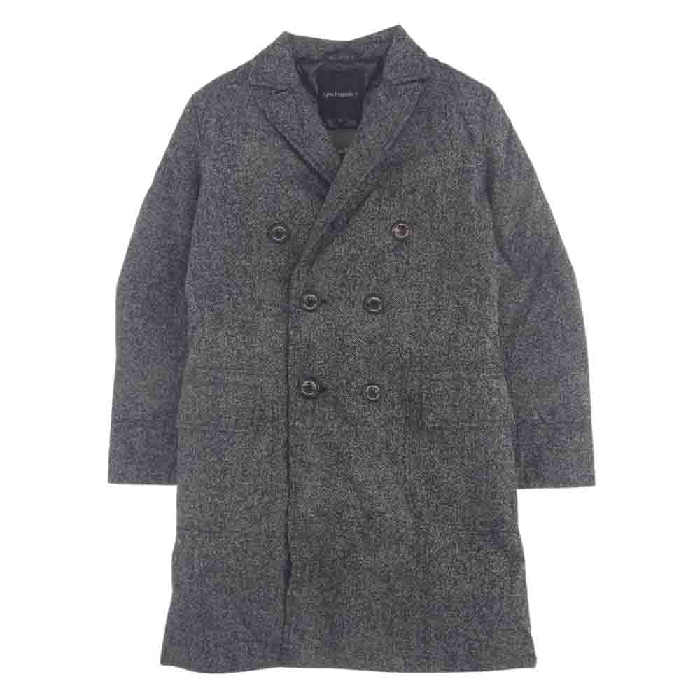 1piu1uguale3 ウノピュウノウグァーレトレ MRC040-POE037 DUVETICA デュベティカ CHESTER COAT LIMONTA JAQUARD NYLON リモンタジャカード ダウンコート ダブル チェスターコート グレー系 IV【美品】【中古】