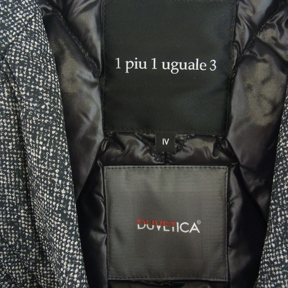 1piu1uguale3 ウノピュウノウグァーレトレ MRC040-POE037 DUVETICA デュベティカ CHESTER COAT LIMONTA JAQUARD NYLON リモンタジャカード ダウンコート ダブル チェスターコート グレー系 IV【美品】【中古】