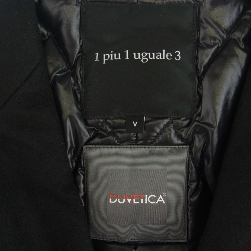 1piu1uguale3 ウノピュウノウグァーレトレ MRC040-WOL050 DUVETICA デュベティカ STORM SYSTEM CHESTER COAT ストームシステム チェスター ダウン コート ブラック系 V【美品】【中古】