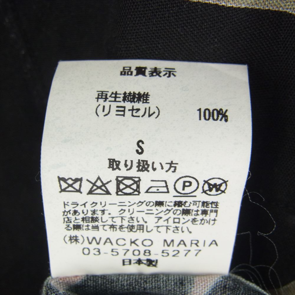 WACKO MARIA ワコマリア 18SS S/S HAWAIIAN SHIRT BIRD OF PARADISE ハワイアン シャツ アロハ シャツ 極楽鳥 半袖 ブラック系 S【中古】