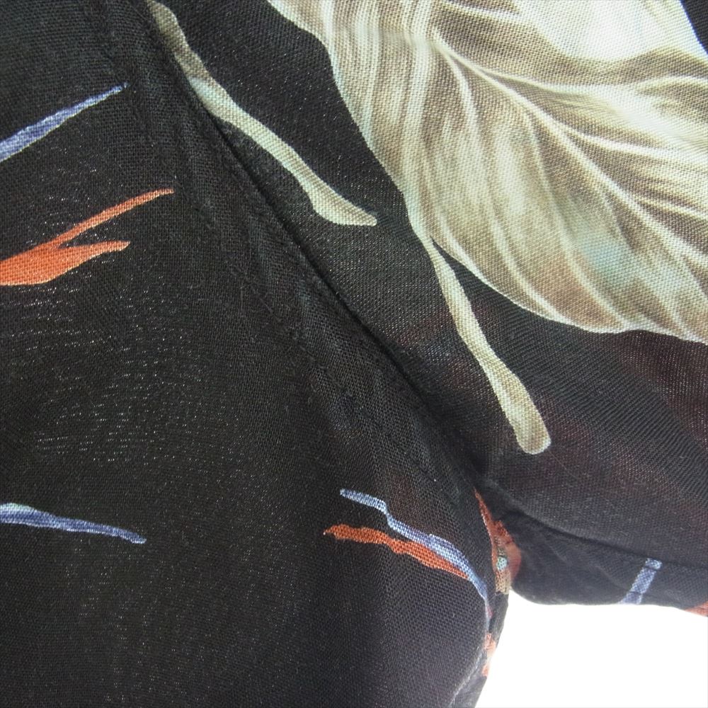 WACKO MARIA ワコマリア 18SS S/S HAWAIIAN SHIRT BIRD OF PARADISE ハワイアン シャツ アロハ シャツ 極楽鳥 半袖 ブラック系 S【中古】
