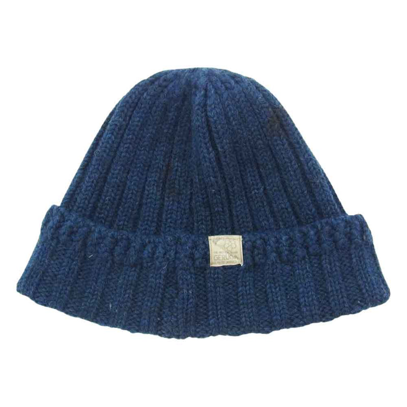 GERUGA ゲルガ LINEN KNIT CAP リネン ニットキャップ ニット帽 ネイビー ネイビー系【中古】