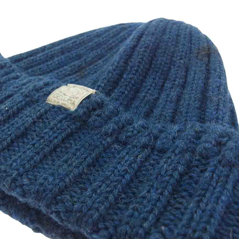 GERUGA ゲルガ LINEN KNIT CAP リネン ニットキャップ ニット帽 ネイビー ネイビー系【中古】