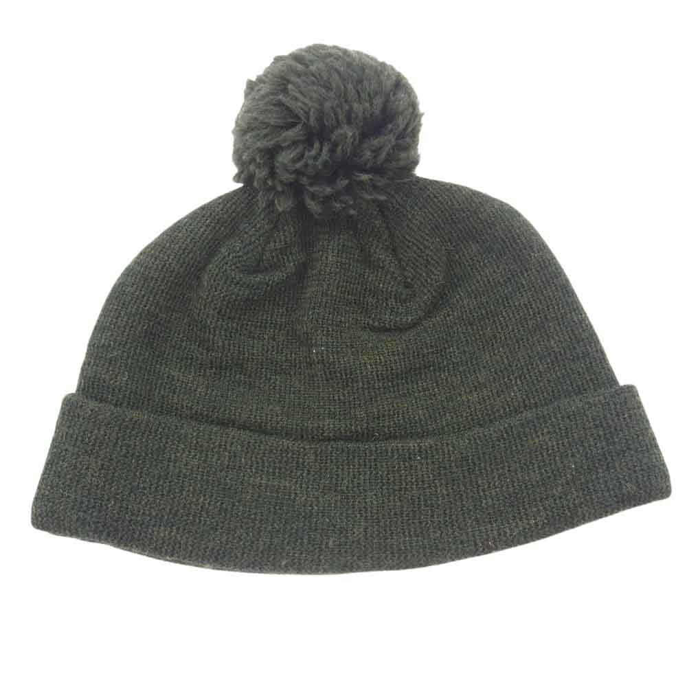 LOST CONTROL ロストコントロール KNIT CAP ボンボン ニットキャップ ニット帽 カーキ系【中古】