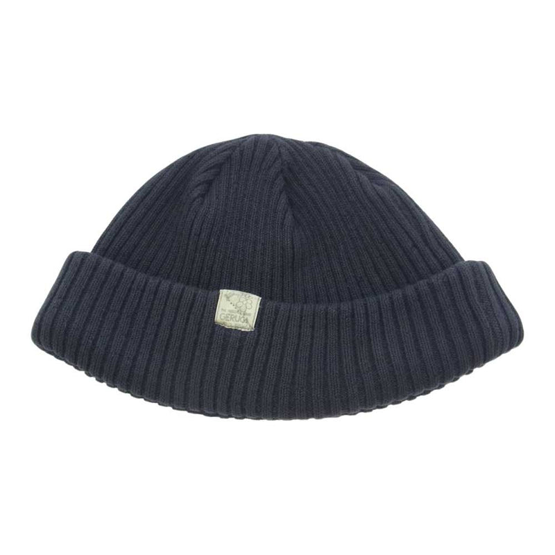 GERUGA ゲルガ LINEN KNIT CAP PIGMENT-DYED ピグメントダイ リネン ニットキャップ ニット帽 ブルー ネイビー系【中古】