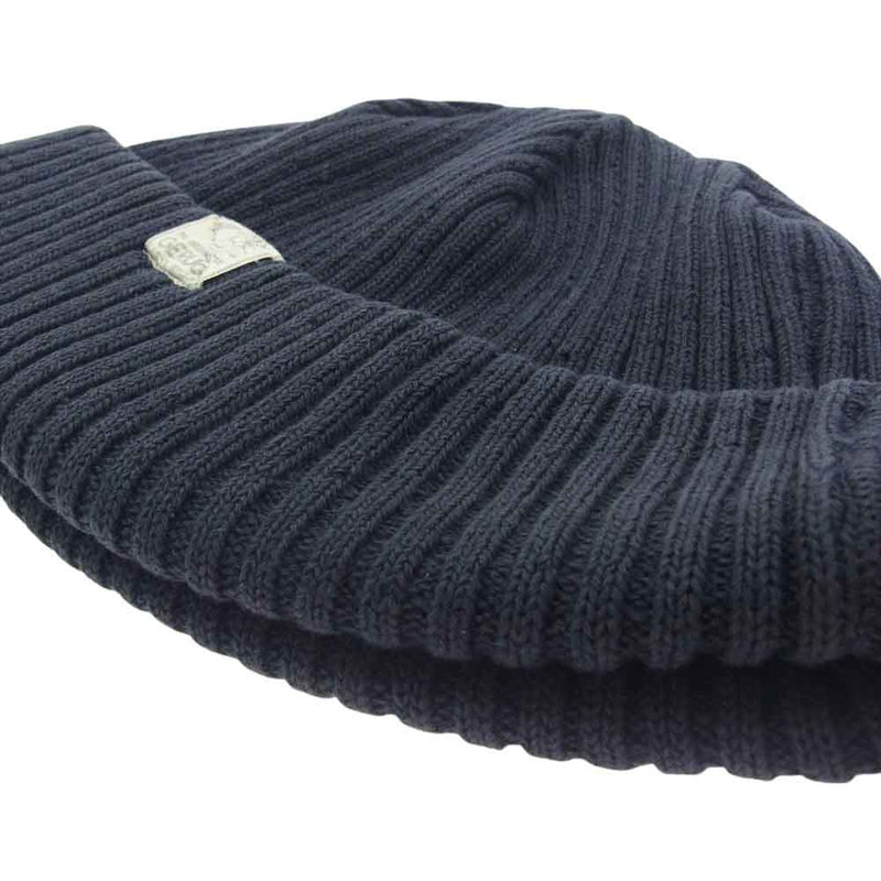 GERUGA ゲルガ LINEN KNIT CAP PIGMENT-DYED ピグメントダイ リネン ニットキャップ ニット帽 ブルー ネイビー系【中古】