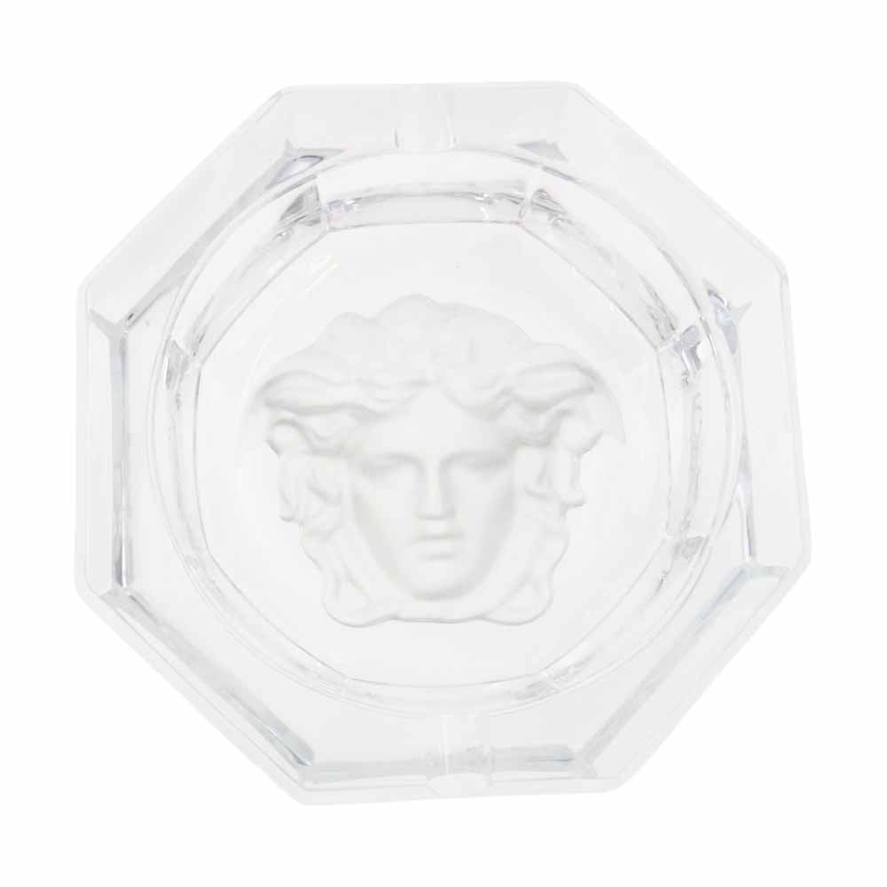 VERSACE ヴェルサーチ メドゥーサ クリスタル アッシュ トレイ  灰皿 クリア系【中古】