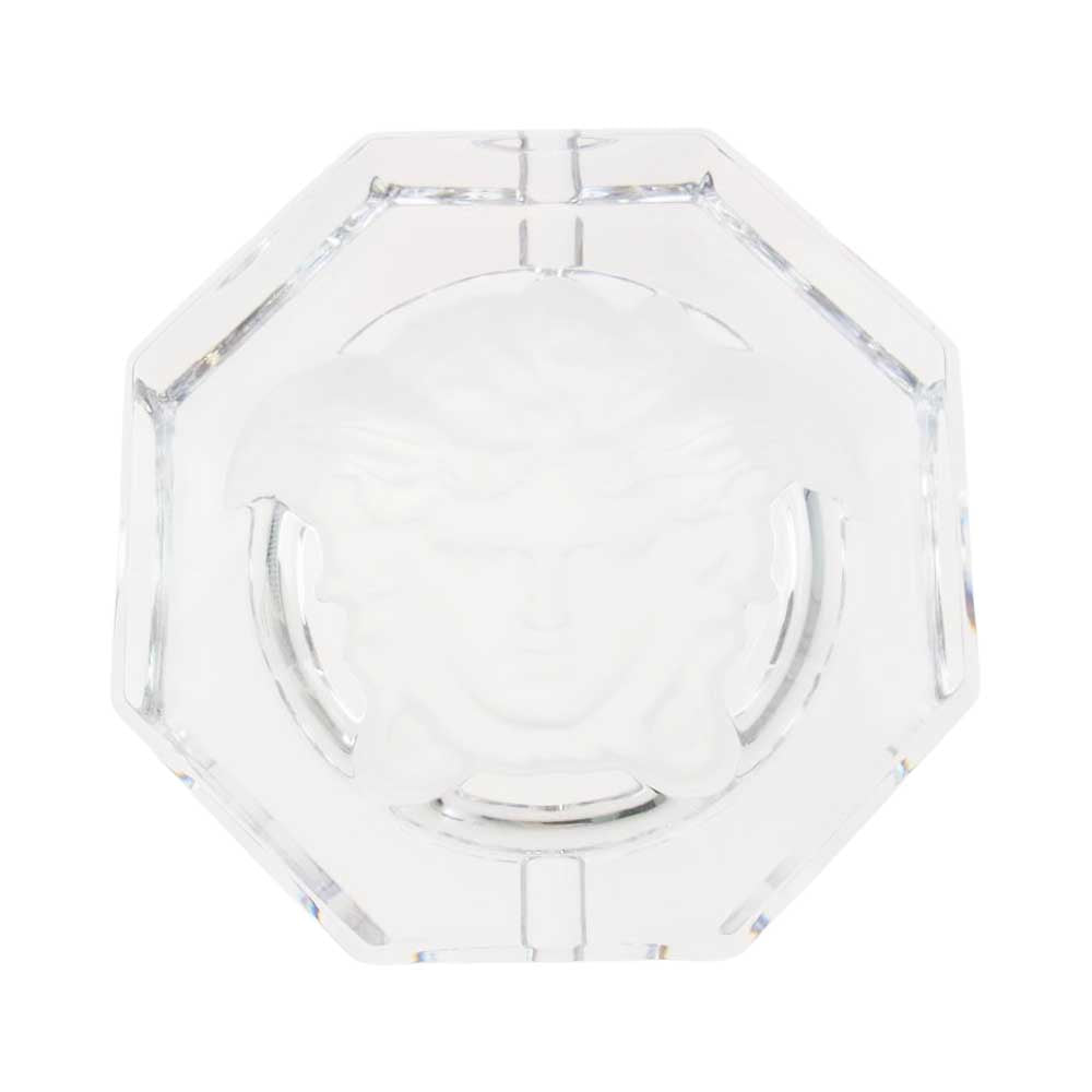 VERSACE ヴェルサーチ メドゥーサ クリスタル アッシュ トレイ  灰皿 クリア系【中古】